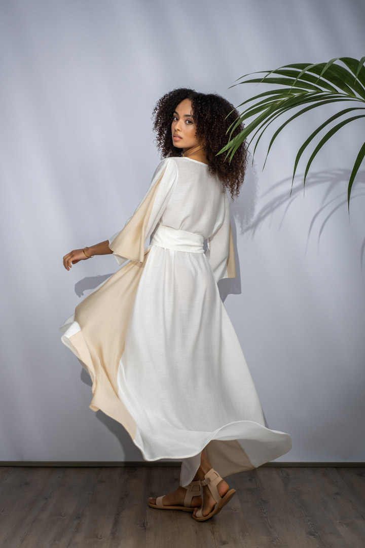 ALLAMANDA DRESS 3 (SALTY WHITE COMBO)