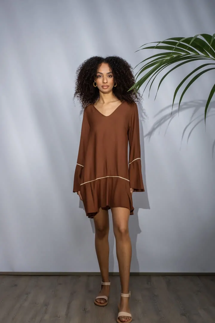 BEGONIA DRESS 2 (NUT BROWN)