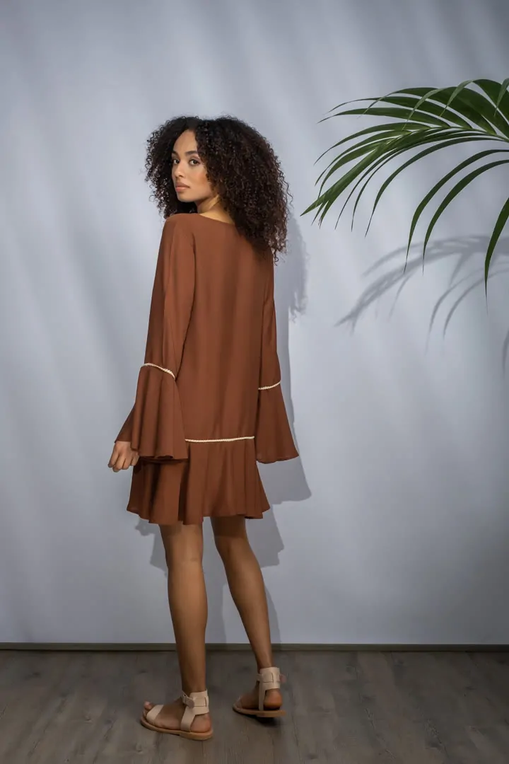 BEGONIA DRESS 3 (NUT BROWN)