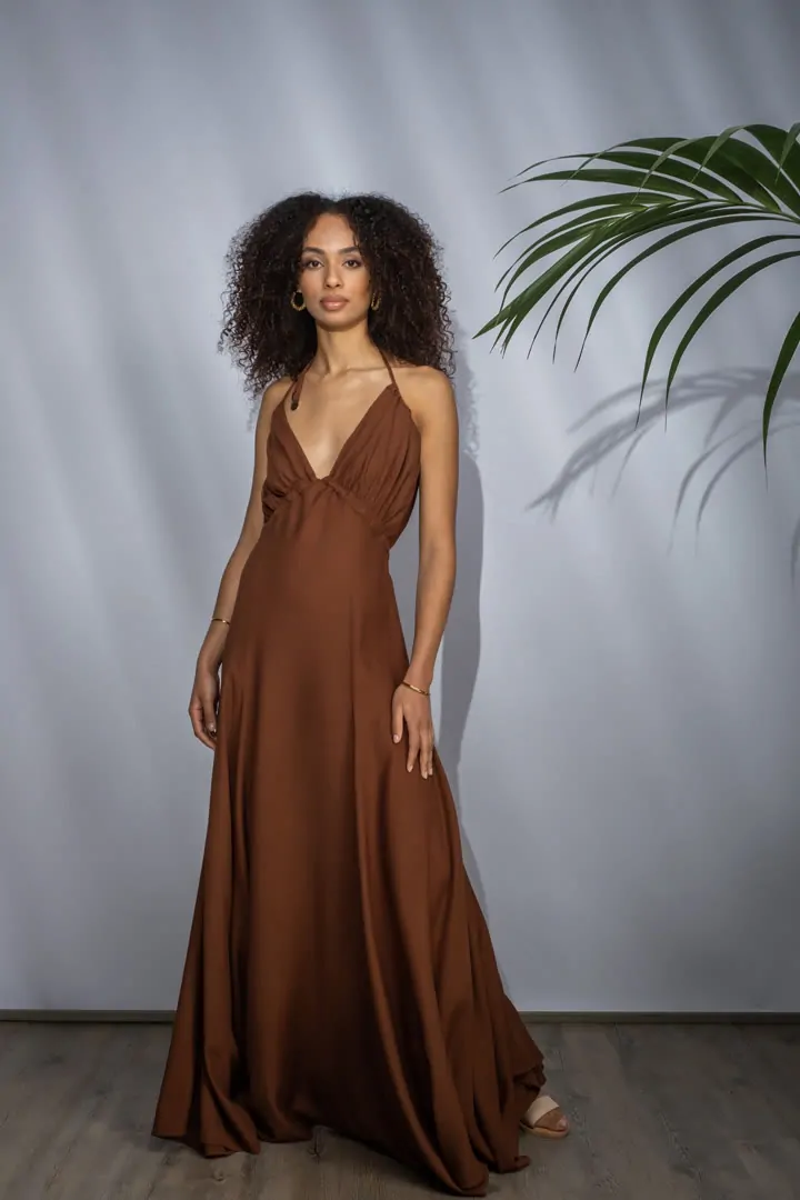 CACTUS DRESS 2 (NUT BROWN)