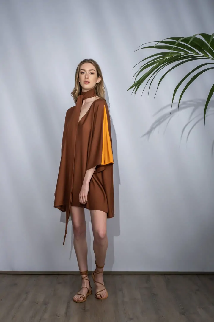 GLADIOLA DRESS 1 (NUT BROWN)