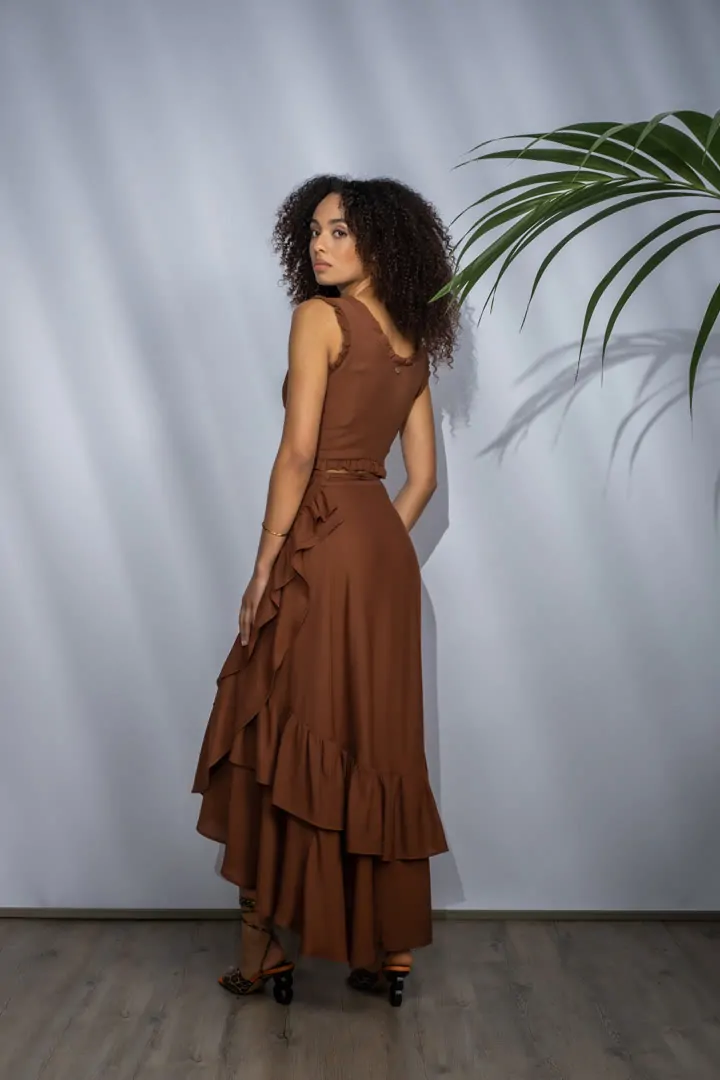 PAPAYA SKIRT 4 (NUT BROWN)