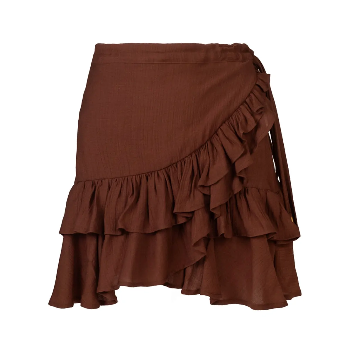 SILKY OAK SKIRT BROWN