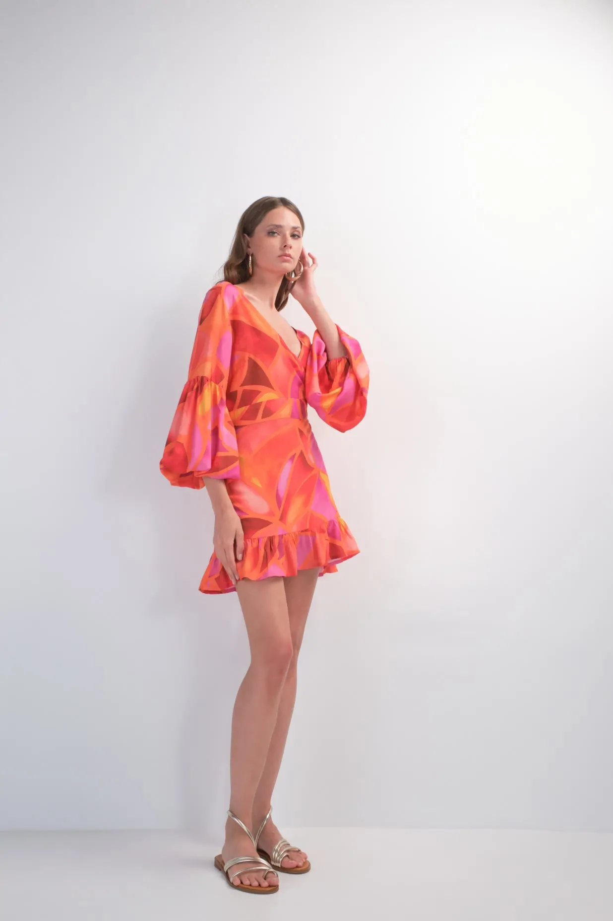 Alessia Dress (mosaic red) 2