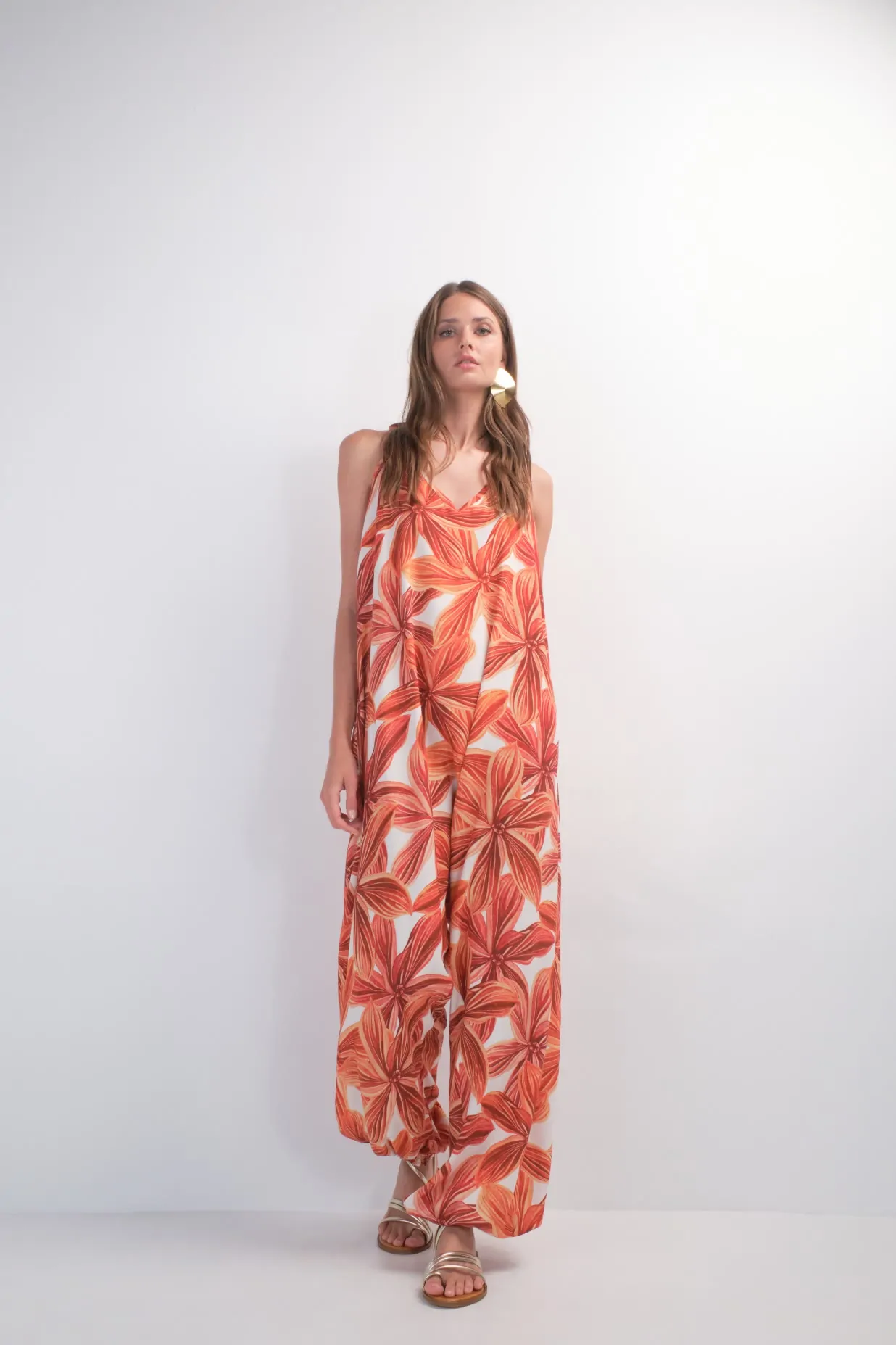 Aurora jumpsuit (flora orange) 1