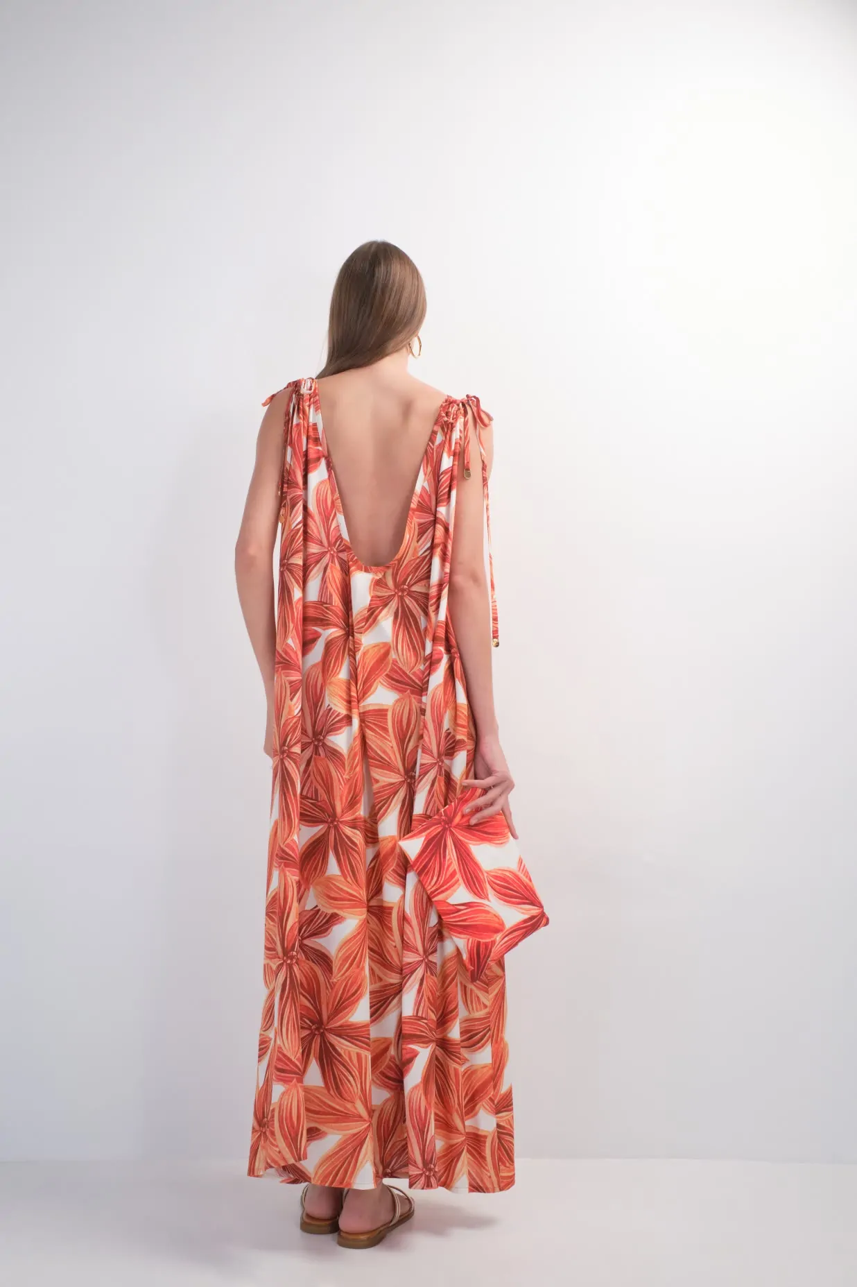 Chiara Dress (flora orange) 3