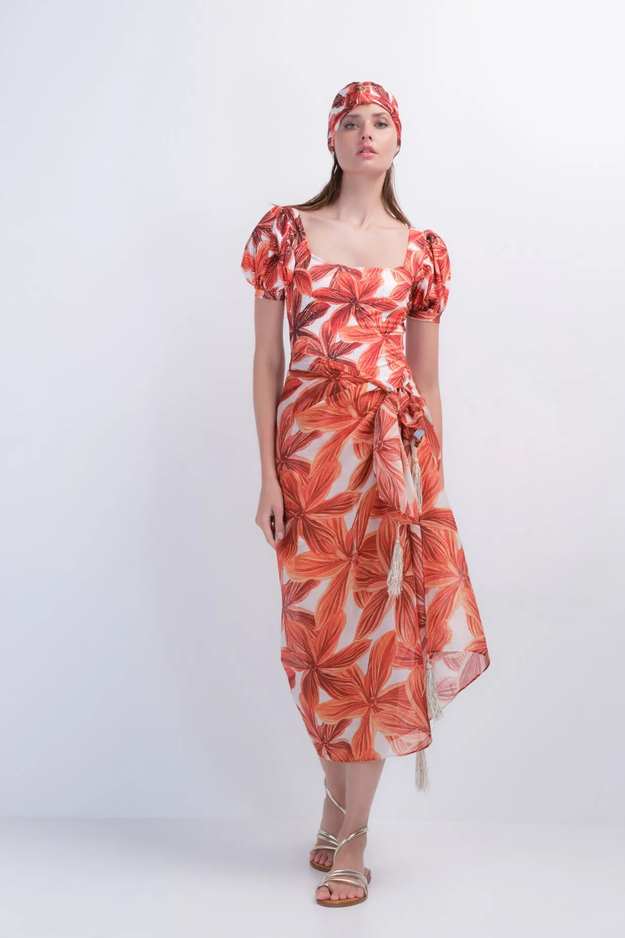 Renata pareo (flora orange) 1
